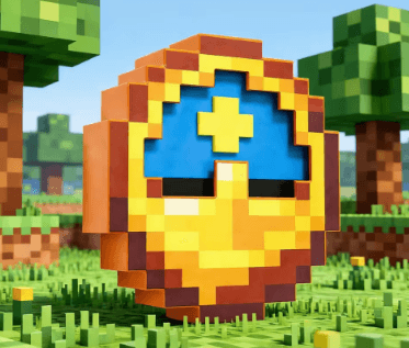 Orologio voxel Redstone, vista frontale