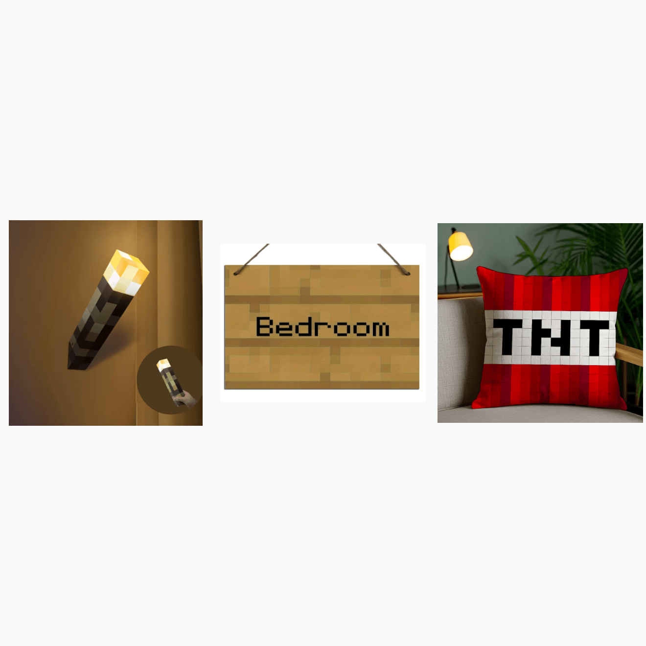 Bundle Spawn Point Setup: torcia, insegna Bedroom e cuscino TNT